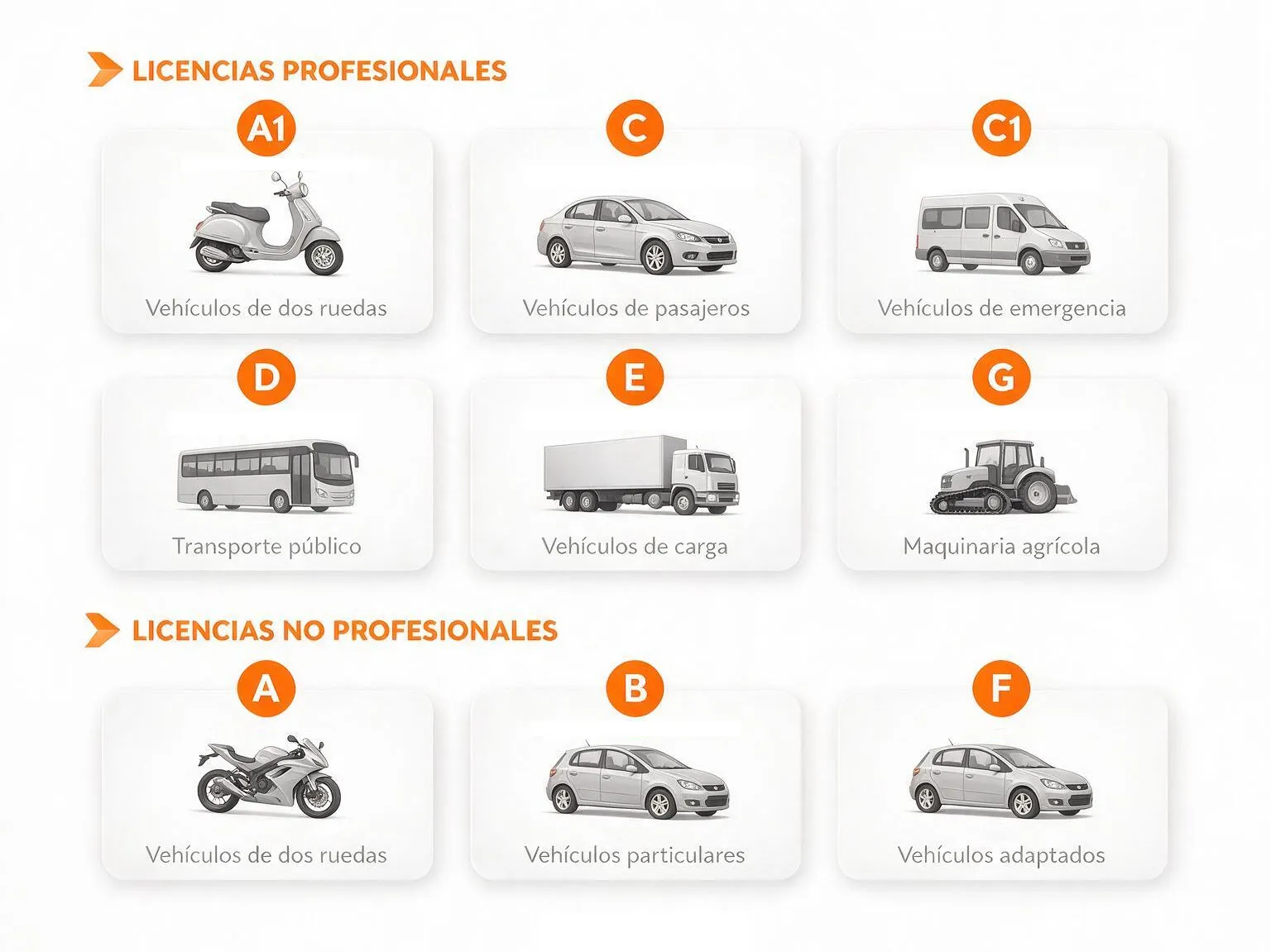 clasificacion licencia